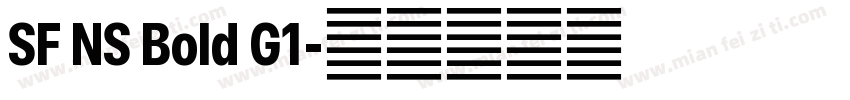 SF NS Bold G1字体转换